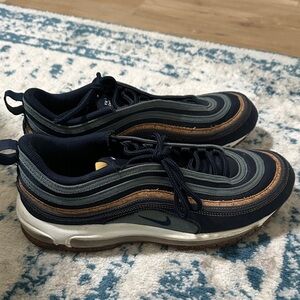 Navy and Brown Nike Sneakers